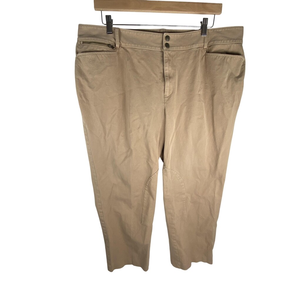 Lauren Ralph Lauren Womens 20W Beige Khakis Riding Breeches Knee Patch 42x30